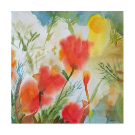 Trademark Fine Art Sheila Golden 'Orange Poppy Reverie' Canvas Art, 35x35 IC00741-C3535GG